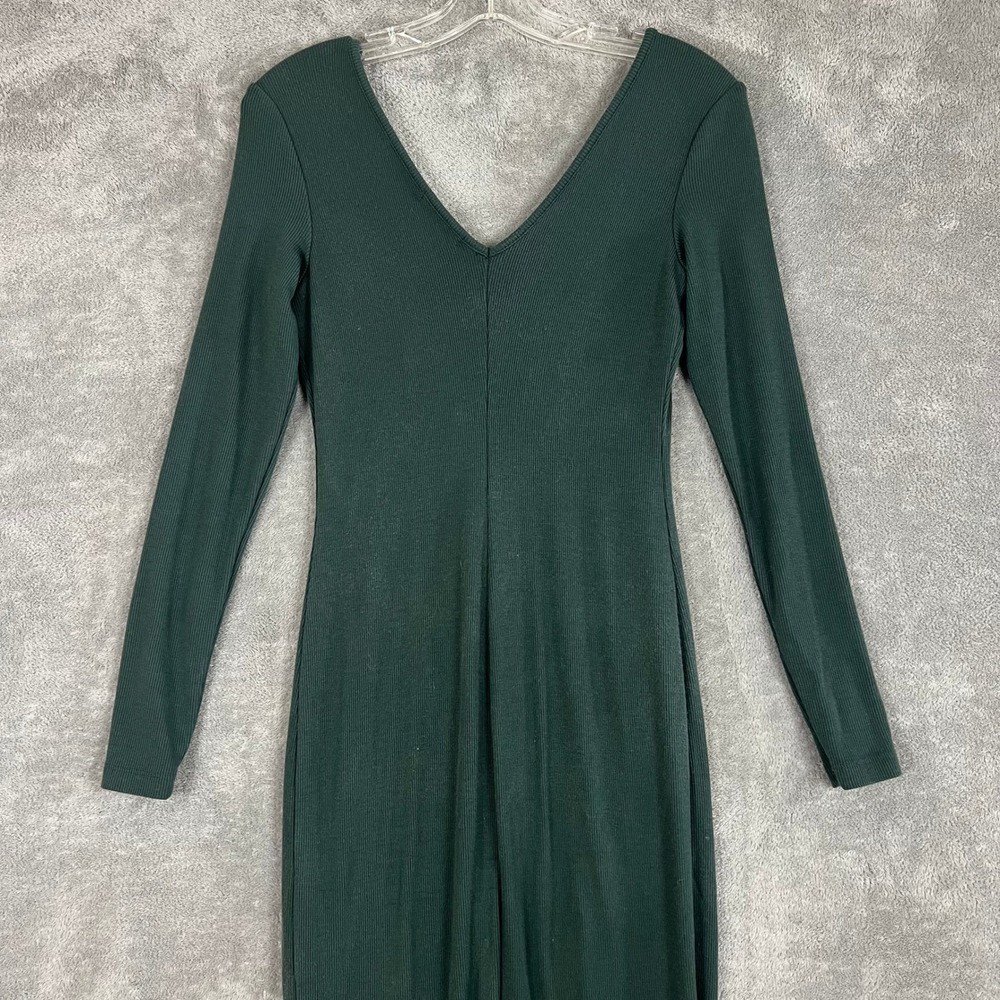 Marine Layer Lexi Rib Knit Maxi Sweater Dress Womens XS Dark Green Bodycon - Picture 6 of 9